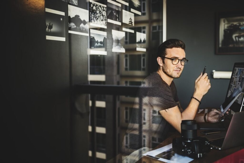 Travelling Photographer Journalist Workplace Concept 1024x683